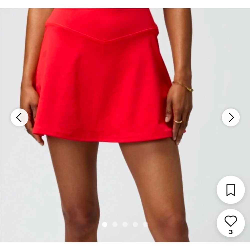 Spiritual Gangster red skort or skirt with shorts
